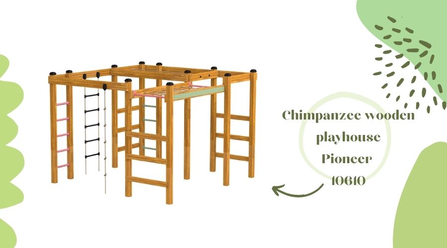 Một khu chướng ngại vật bằng gỗ là bổ sung tuyệt vời cho sân chơi mầm non.