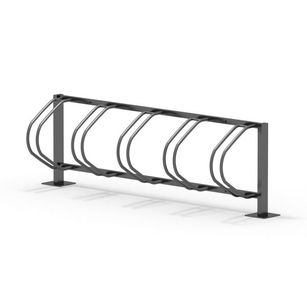 Giá đỡ xe đạp Bike Stand bằng kim loại màu đen, thiết kế cho 5 xe đạp.