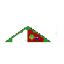 Tent wooden playhouse bằng gỗ màu xanh và đỏ với hình hai con cú trang trí.
