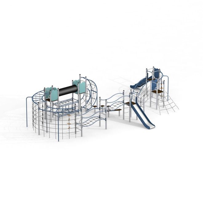 Ursa Maior castle with slide, climbing net thiết bị leo trèo và cầu trượt cho khu vui chơi trẻ em.