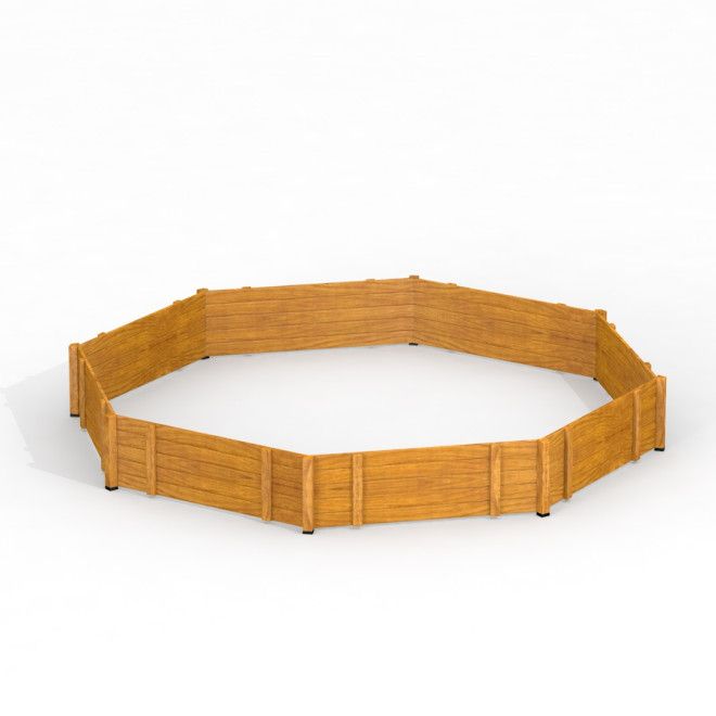 Hàng rào gỗ hình bát giác Octagon Arena I cho khu vui chơi trẻ em.
