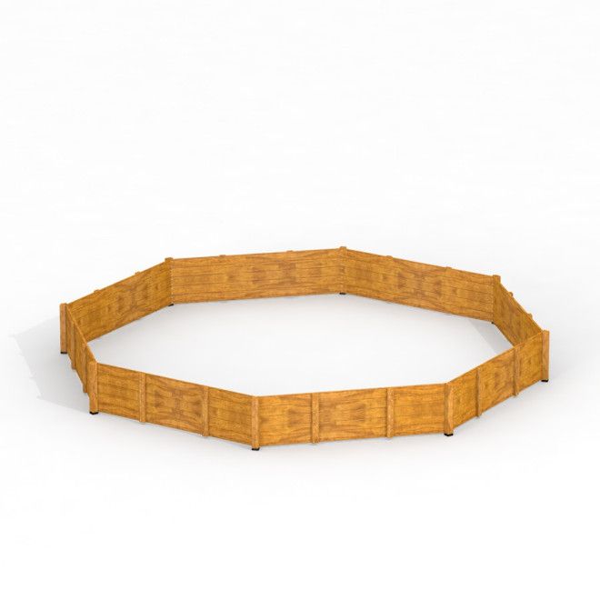 Hàng rào gỗ hình bát giác Octagon Arena II cho khu vui chơi trẻ em.