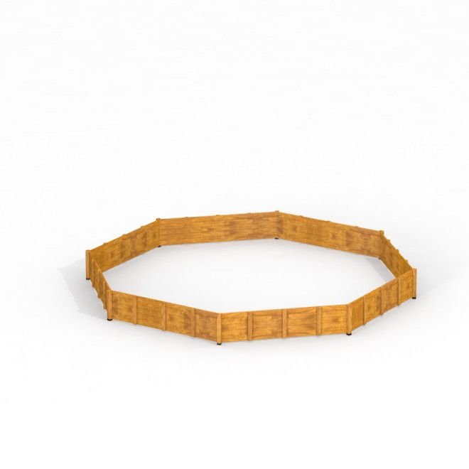 Hàng rào gỗ hình bát giác Octagon Arena III cho khu vui chơi trẻ em.