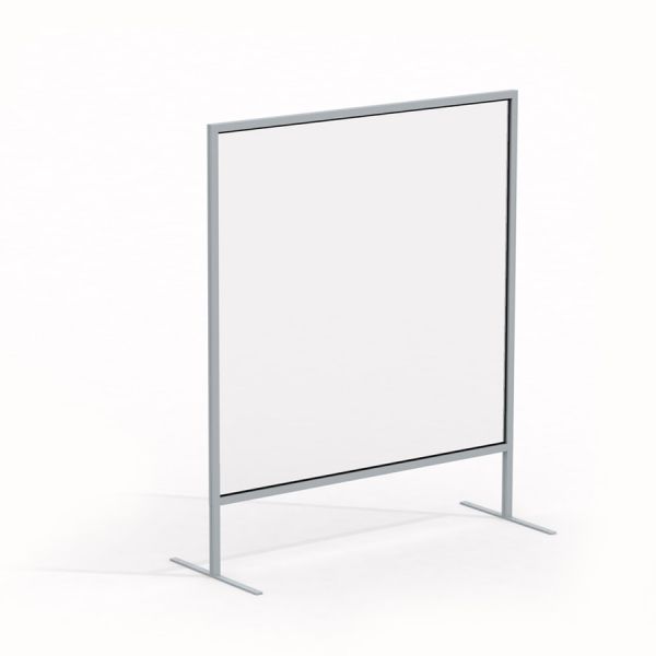 Curtain glass wall 100 x 100 cm với khung kim loại màu xám cho sân chơi trẻ em.