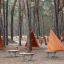 Tipi Nature wooden house bằng gỗ với thiết kế hình chóp tam giác cho khu vui chơi trẻ em ngoài trời.