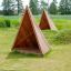 Tipi Nature wooden house bằng gỗ hình chóp tam giác cho khu vui chơi ngoài trời
