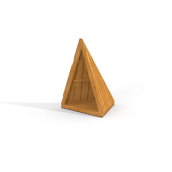 Tipi Nature wooden house bằng gỗ hình chóp tam giác cho khu vui chơi trẻ em.