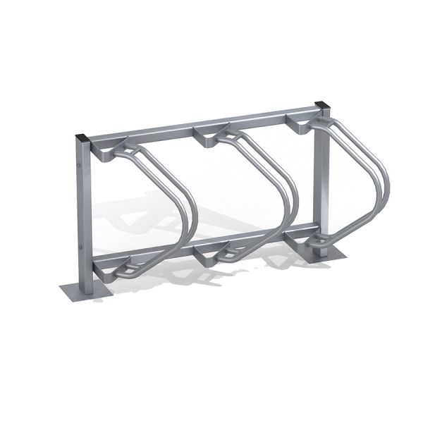 Giá đỡ xe đạp Bike Stand 3 bằng kim loại chắc chắn cho ba chiếc xe.