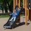 Challenger Modern Nature single slide bằng gỗ với cầu trượt kim loại cho sân chơi trẻ em.
