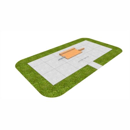 Khu trượt ván Skate Park 01A với bề mặt xi măng và thanh trượt bằng kim loại và gỗ.