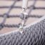 Chi tiết móc kim loại và dây thừng của Bird Nest Single Swing 2 Posts (Metal) trên sân chơi.