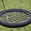 Bird Nest Single Swing 2 Posts (Metal) xích đu tổ chim bằng kim loại và dây thừng đan chắc chắn.