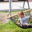 Double Hammock (Metal) với khung kim loại và lưới dây chắc chắn, phù hợp cho trẻ em vui chơi ngoài t