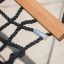 Triple Hammock (Metal) với dây thừng đan chéo và thanh gỗ chắc chắn cho sân chơi trẻ em.