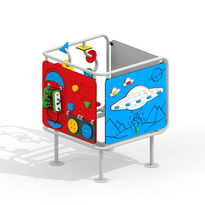 Sensory Box thiết bị vui chơi tương tác cho trẻ em với các bảng màu sắc và hình ảnh không gian vũ tr