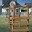 Horizontal Wooden Ladder Nature bằng gỗ tự nhiên cho khu vui chơi ngoài trời.