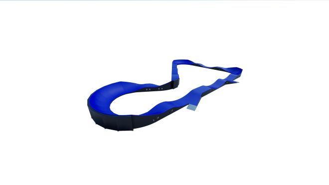 Modular Pumptrack III là đường đua mô-đun màu xanh dành cho xe đạp và trượt patin.